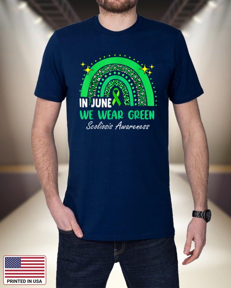 We Wear Green Ribbon Rainbow Scoliosis Awareness In June dl777