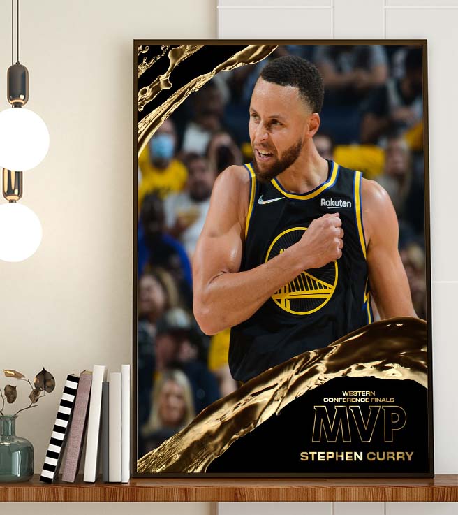 Western Conference Finals MVP Stephen Curry Art Decor Poster Canvas