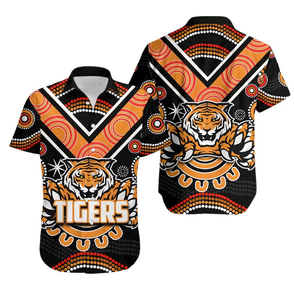 Wests Tigers Hawaiian Shirt Aboriginal Style Th4