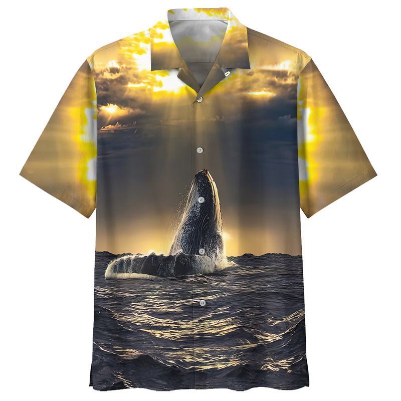 Whale Colorful Nice Unisex Hawaiian Shirt For Men And Women   2905431