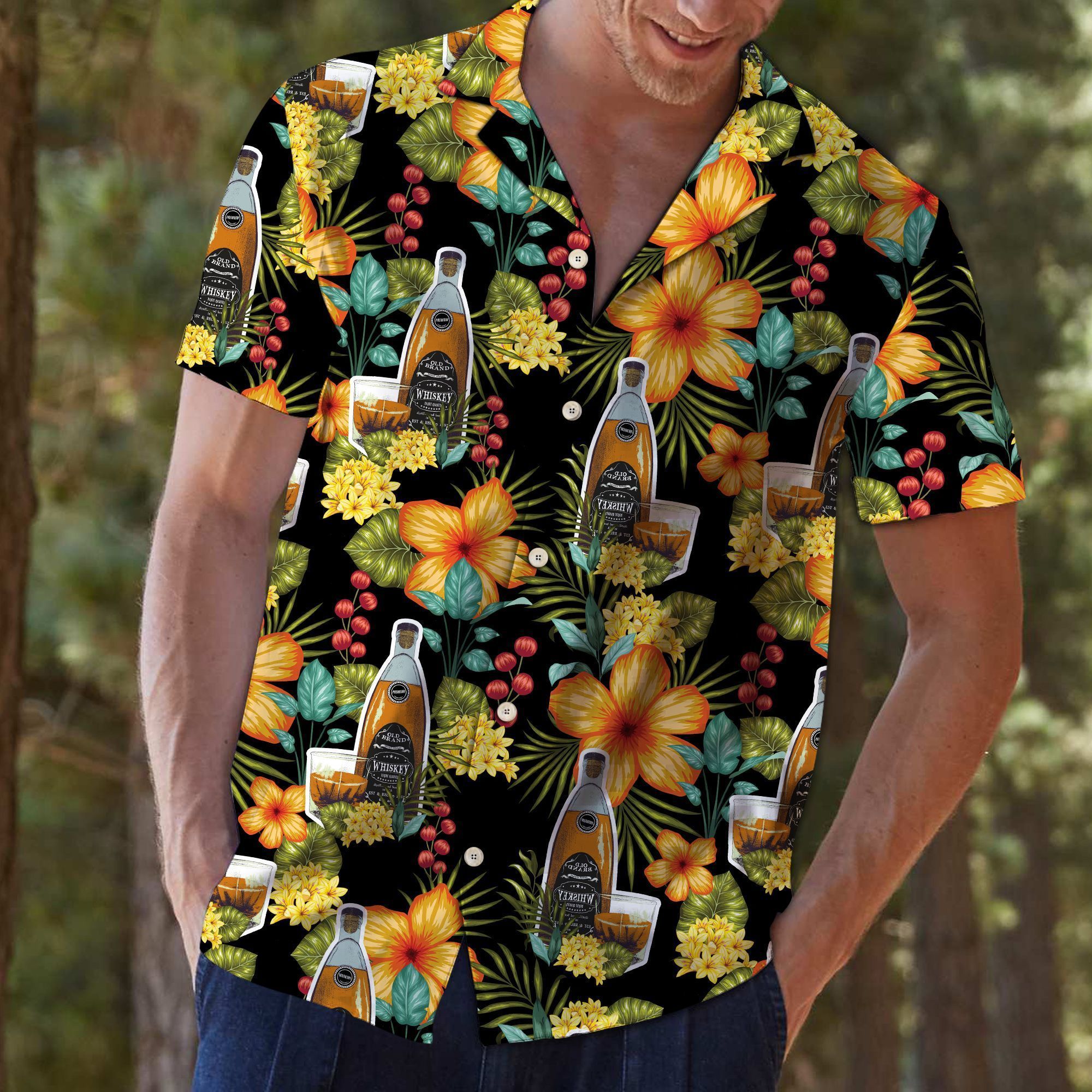 Whisky Colorful Floral Multicolor Best Design Unisex Hawaiian Shirt For Men And Women CTC07044683
