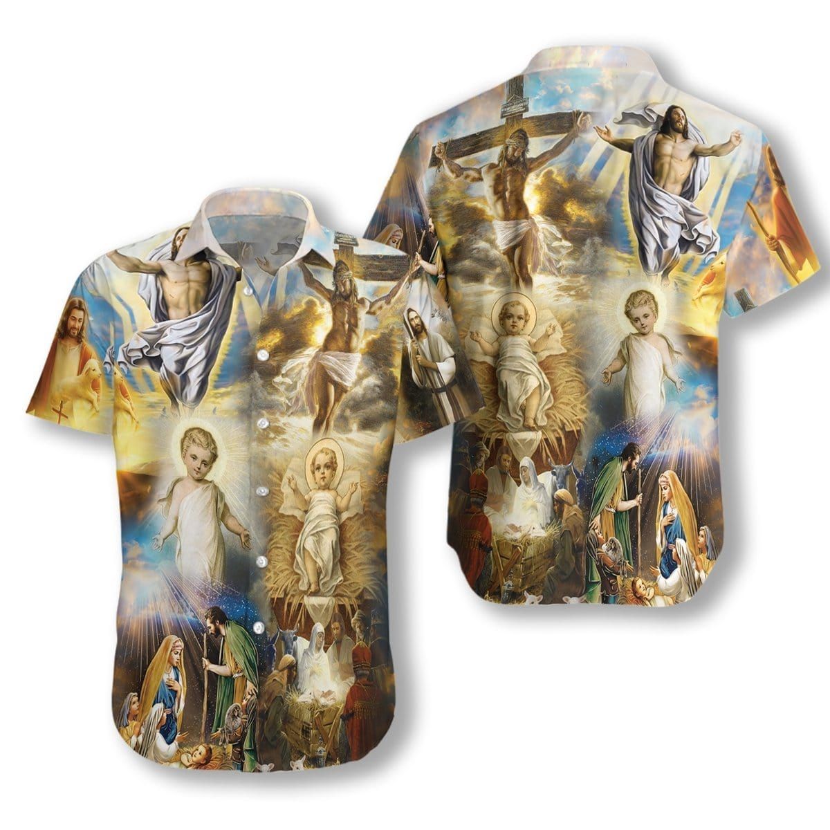 Whole Life of Jesus Unisex Hawaiian Aloha Shirt #V