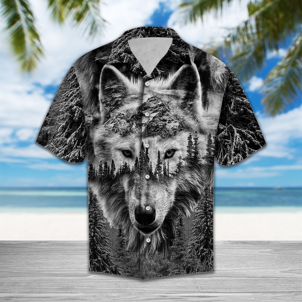 Wild Wolf Black Gray Best Unisex Hawaiian Shirt For Men And Women CTC25033390