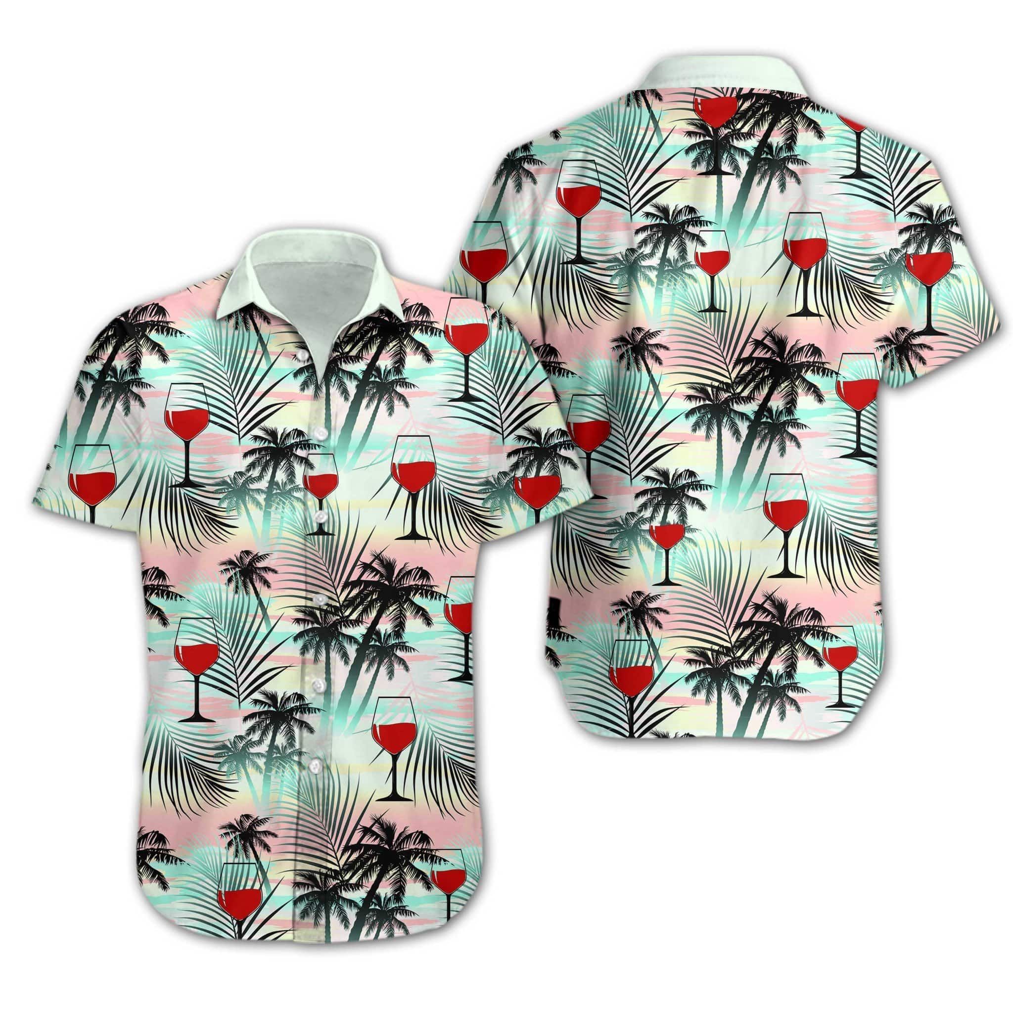 Wine Beach Tropical Colorful Amazing Unisex Hawaiian Shirt For Men And Women   2805151