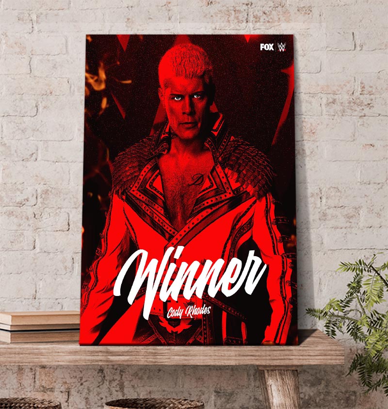 Winner Cody Rhodes The Nightmare Continues Poster Canvas