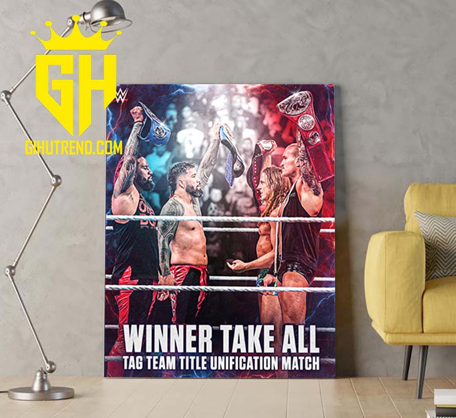 Winner Take All Tag Team Title Unification Match Poster Canvas