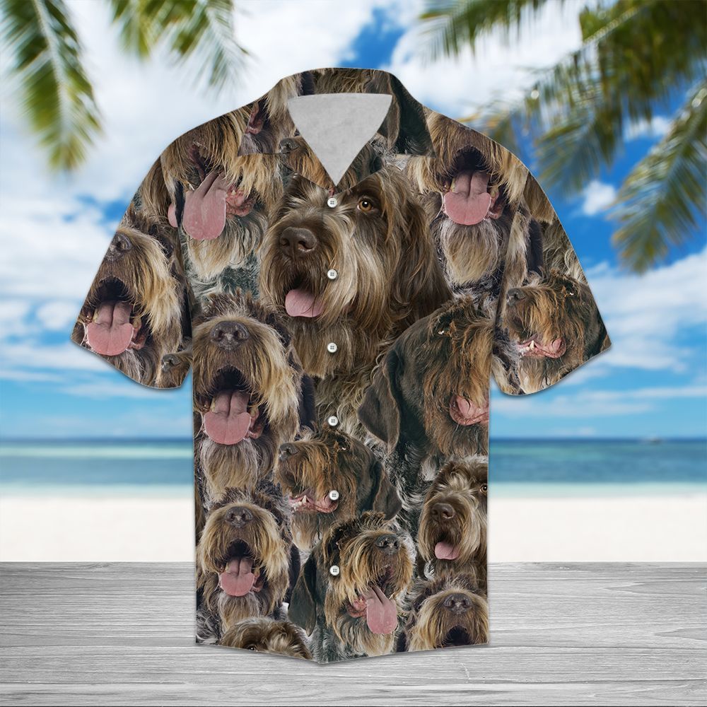 Wirehaired Pointing Griffon Awesome Brown Unisex Hawaiian Shirt For Men And Women   24052846