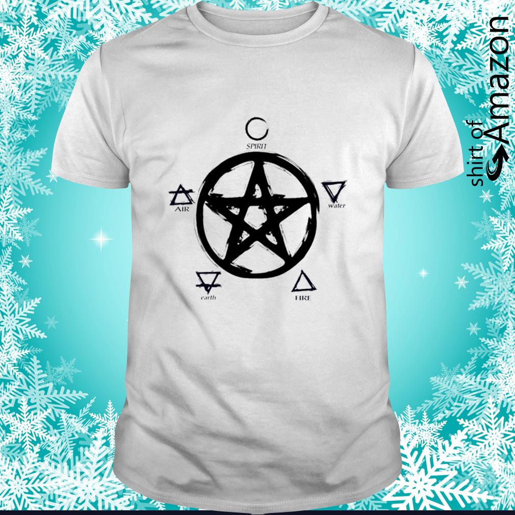 Witch pentacle spirit water fire earth air shirt