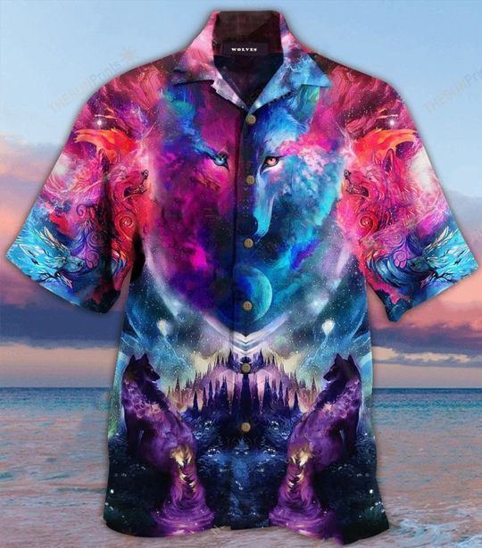 Wolf Colorful Awesome Unisex Hawaiian Shirt For Men And Women   26054497