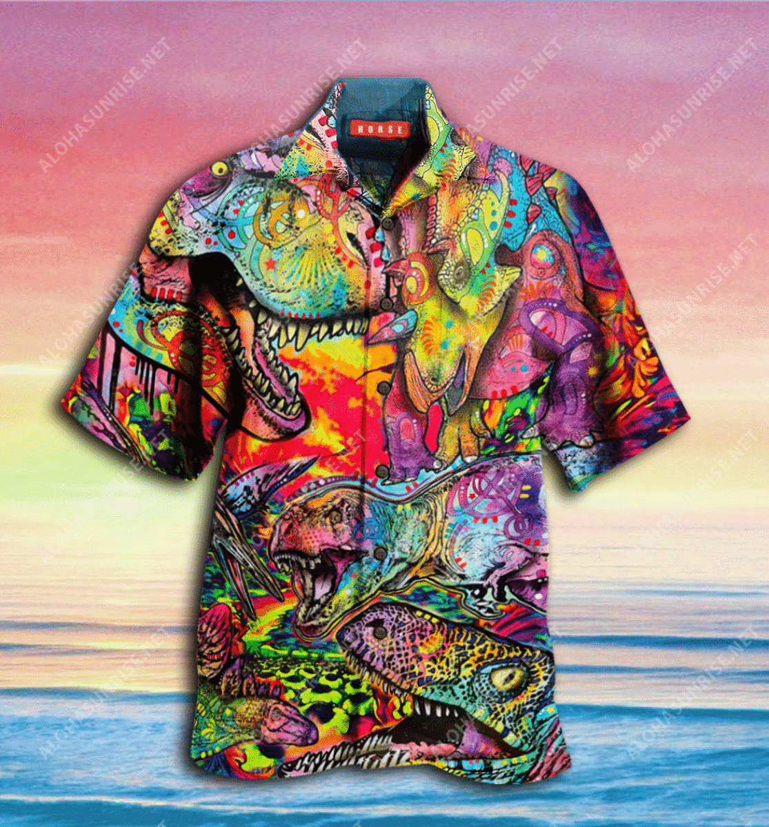 Wonderful Dinosaur Colorful Hawaiian Shirt   14056289