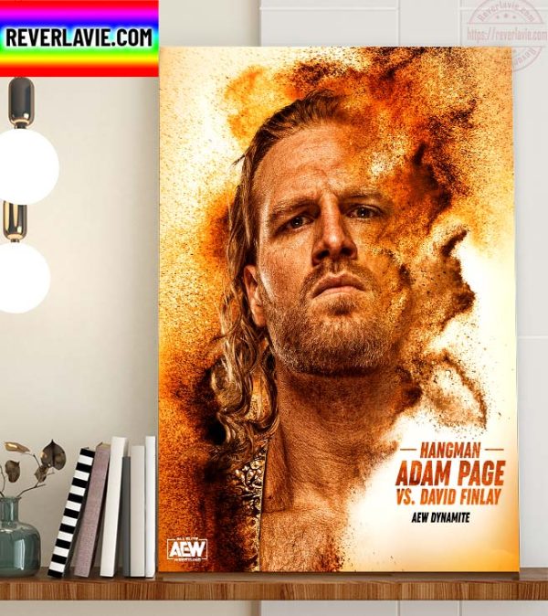 WWE AEW Dynamite Hangman Adam Page vs David Finlay Home Decor Poster Canvas