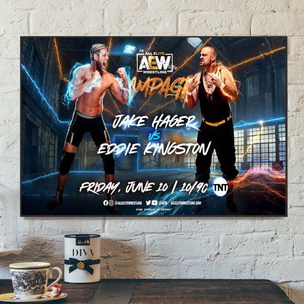 WWE All Elite Wrestling AEW Rampage Jake Hager vs Eddie Kingston Home Decor Poster Canvas