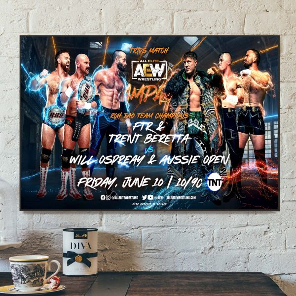 WWE All Elite Wrestling AEW Rampage ROH Tag Team Champions Home Decor Poster Canvas
