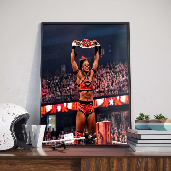 WWE And Still Bianca Belair Raw Womens Champion Hell In A Cell Poster Canvas