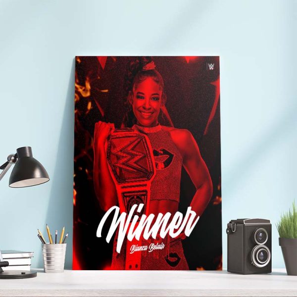 WWE And Still The EST Hell In A Cell Bianca Belair Raw Womens Champions Home Decor Poster Canvas