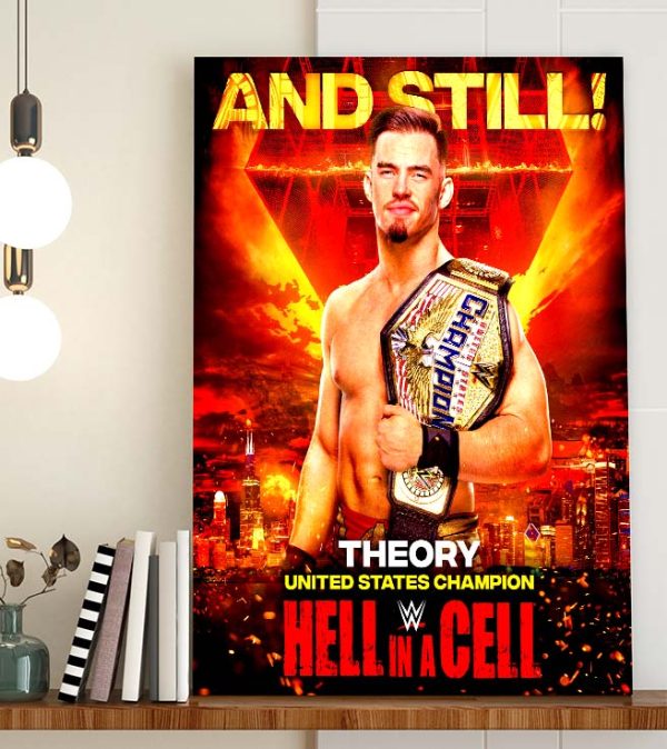 WWE And Still US Champion Theory Hell In A Cell Home Decor Poster Canvas