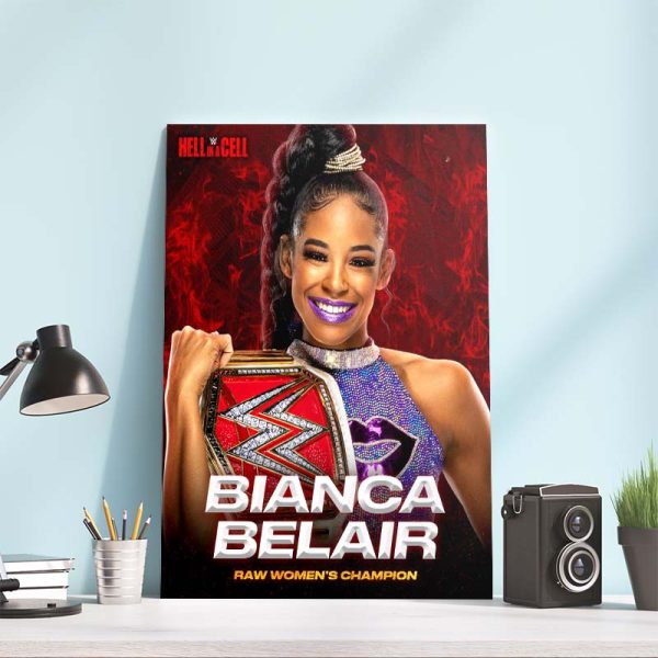 WWE Hell In A Cell Bianca Belair Raw Womens Champion Home Decor Poster Canvas
