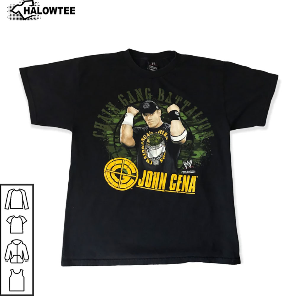 WWE Hybrid John Cena Tshirt John Cena Chain Gang Battalion Wrestling T-Shirt