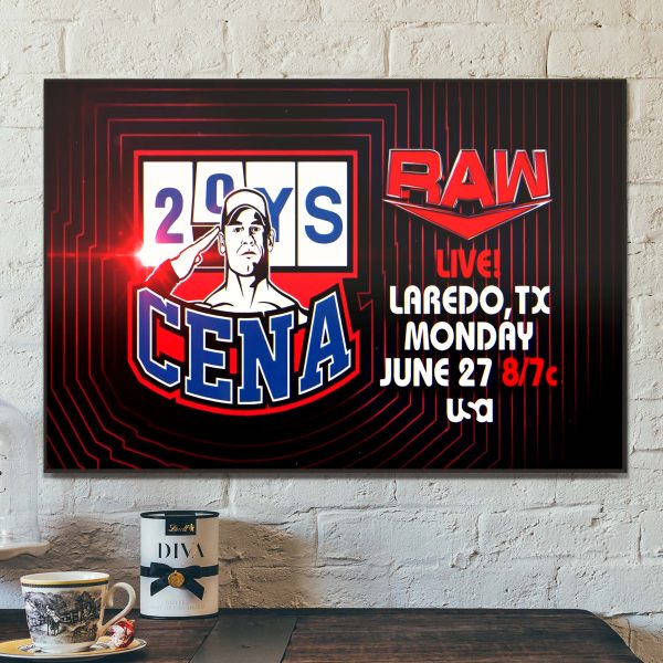 WWE John Cena Returns to WWE Raw Home Decor Poster Canvas