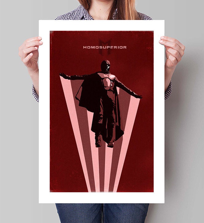 X-MEN Days of Future Past Inspired Magneto Minimalist Movie Poster Print - 13x19 (33x48 cm)