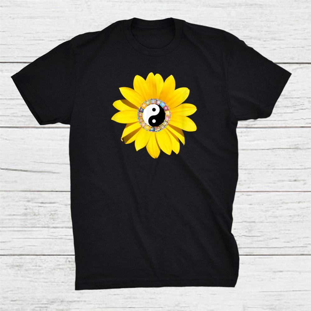 Yin Yang Yellow Daisy Flower Shirt