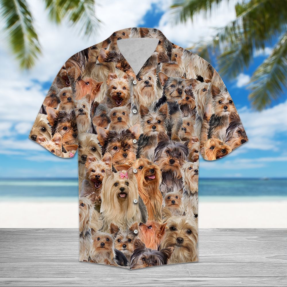 Yorkshire Terrier Awesome Brown Unisex Hawaiian Shirt For Men And Women   24052956