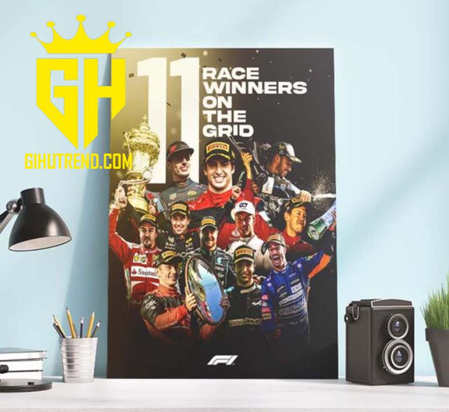 11 Race Winners On The Grid F1 Poster Canvas Home Decoration