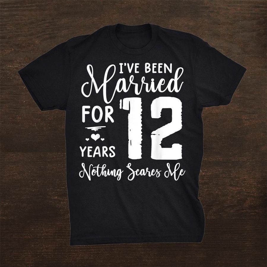 12 Years Married Couple 12th Anniversary Shirt