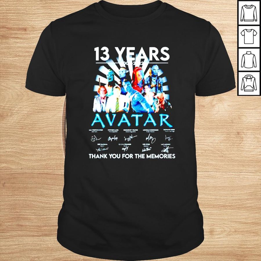 13 years 20092022 Avatar thank you for the memories signatures shirt