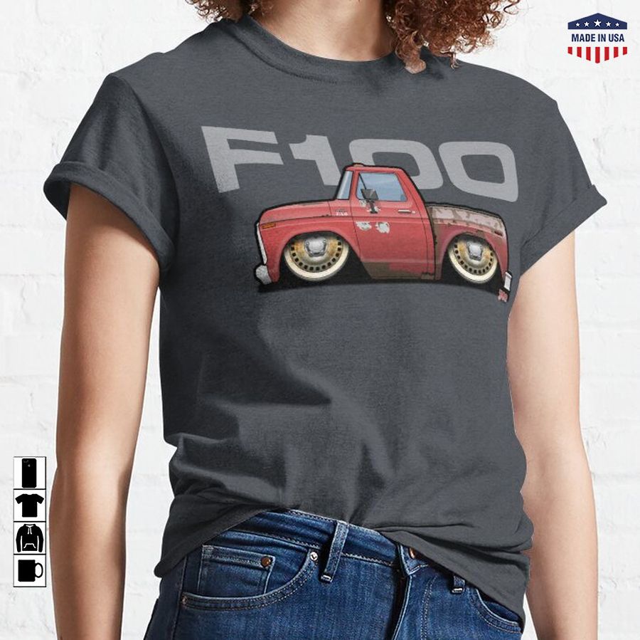 1977 Ford F100 Pickup (red with patina) Classic T-Shirt