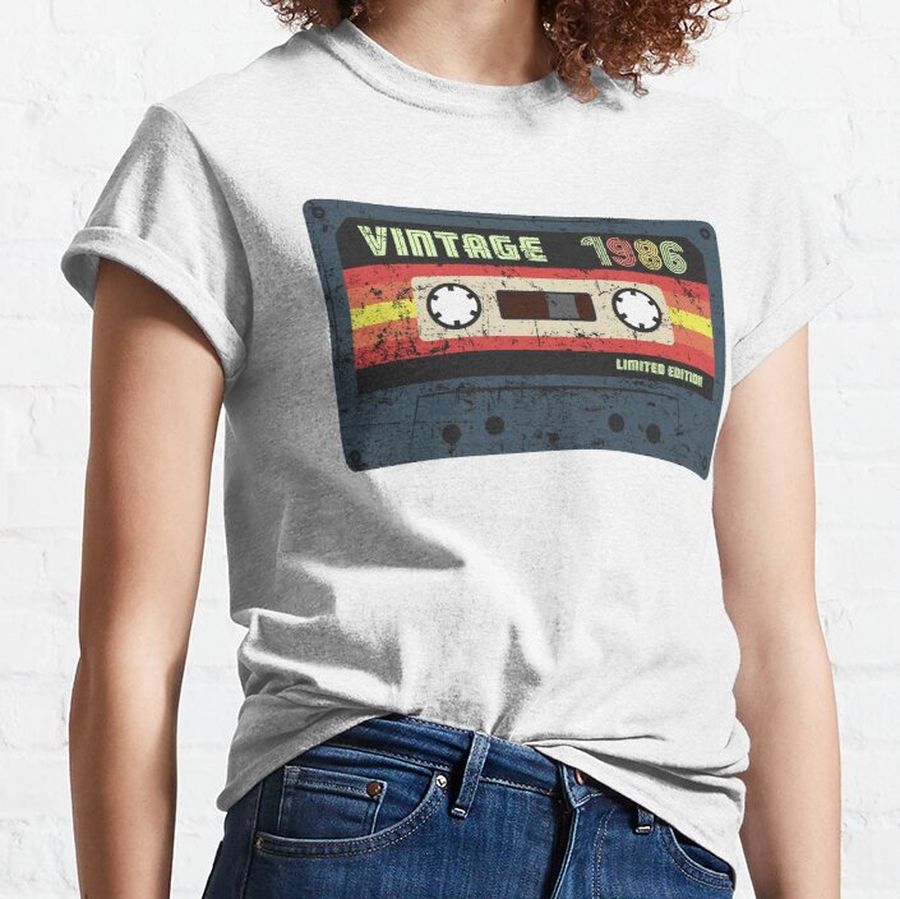 1986 36th Birthday Gift Vintage Best Of  1986 Cassette Tape 36 Years Old Classic T-Shirt