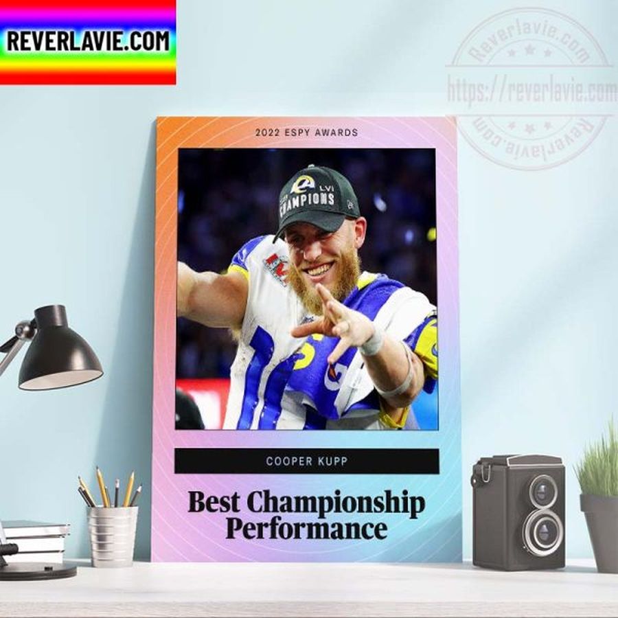 2022 ESPYS Awards Cooper Kupp Super Bowl MVP Best Championship Performance Home Decor Poster Canvas