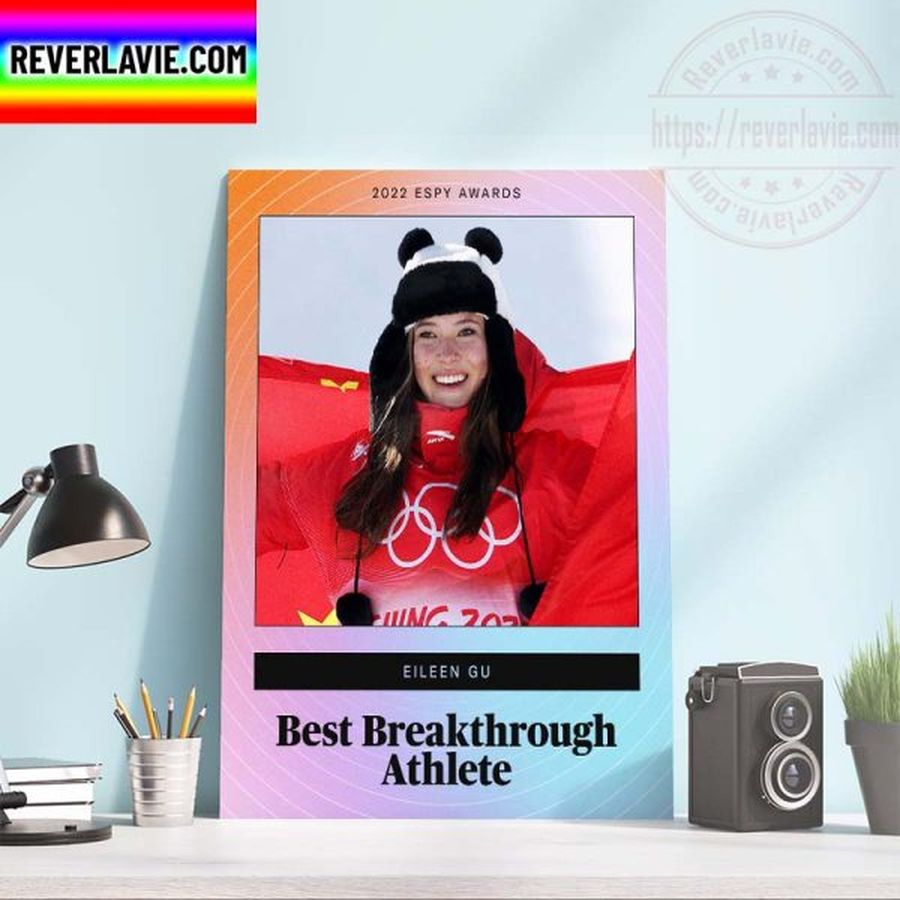 2022 ESPYS Awards Eileen Gu Best Breakthrough Athlete Home Decor Poster Canvas