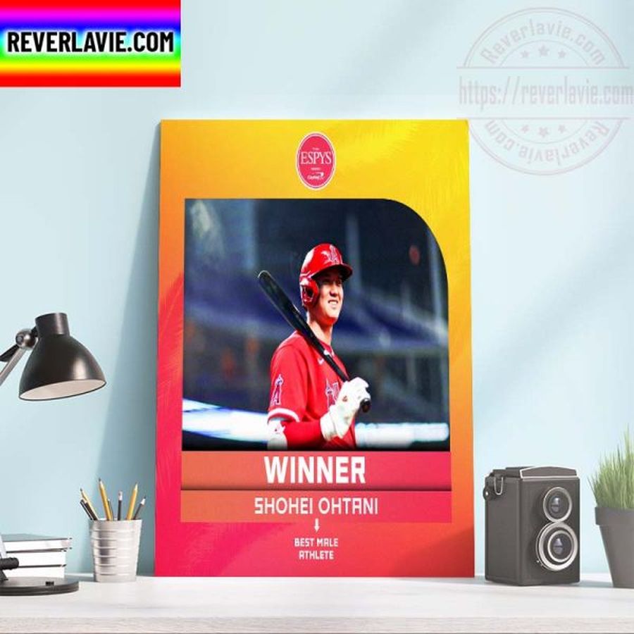 2022 ESPYS Awards Shohei Ohtani The Winner of Best Male Athlete Home Decor Poster Canvas