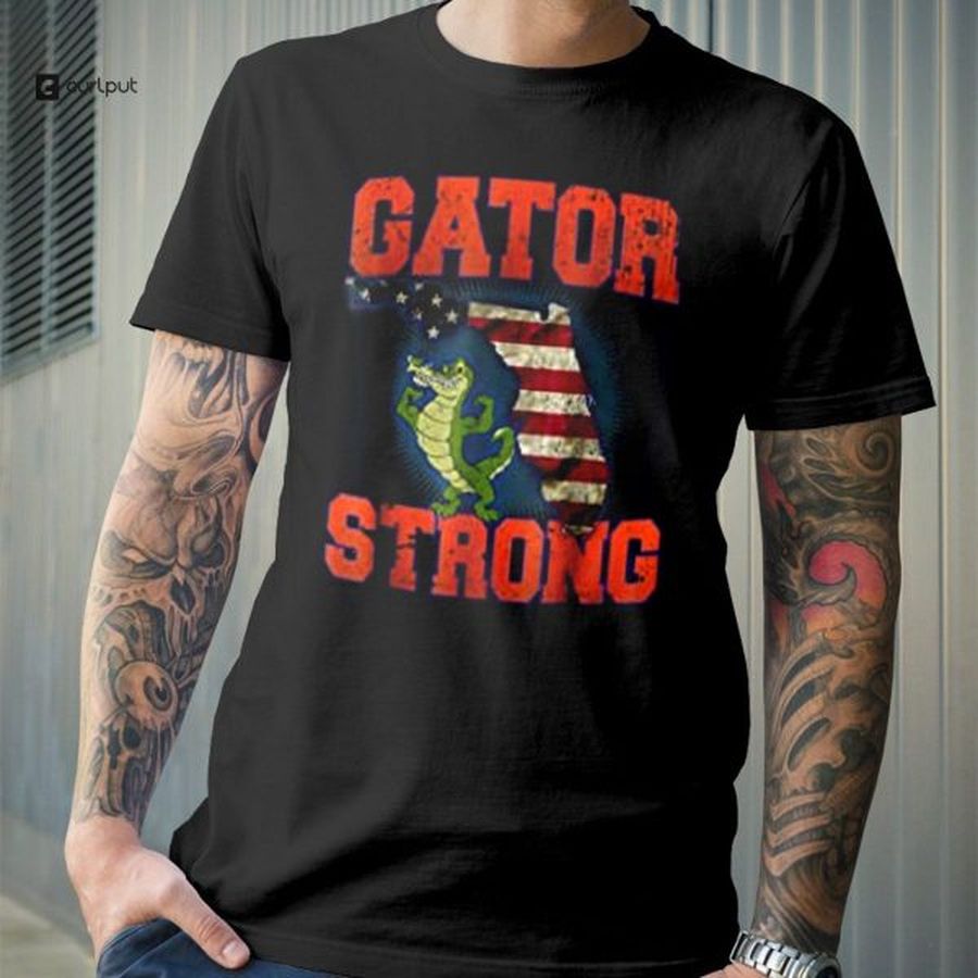 2022 Florida Gator Baseball Strong With Flag USA Unisex T-Shirt