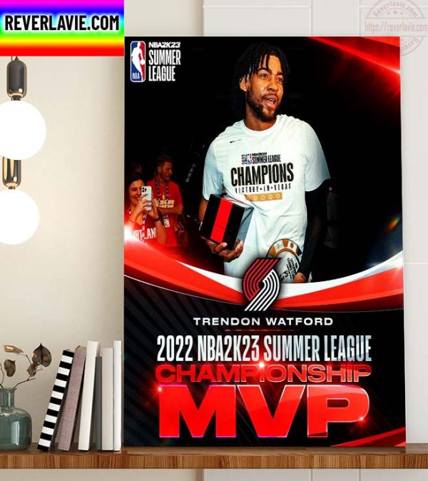 2022 NBA 2K23 Summer League Championship Game MVP Trendon Watford Home Decor Poster Canvas