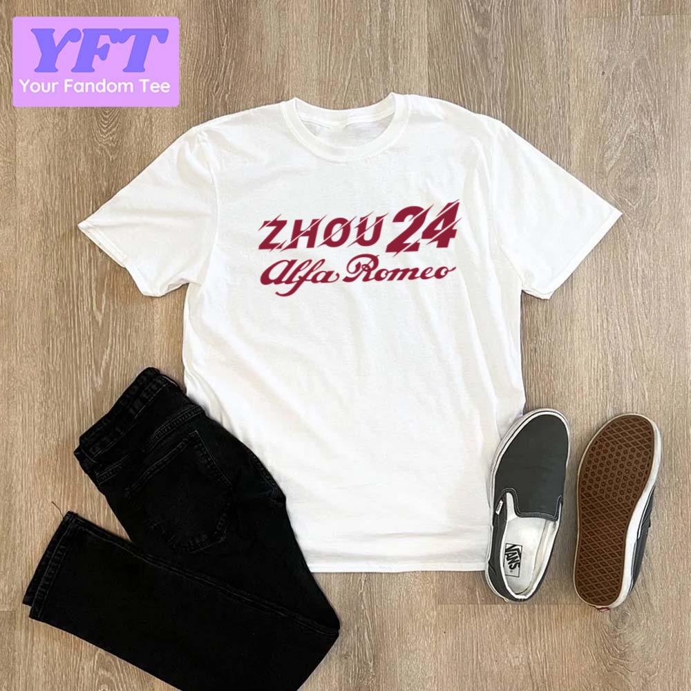 24 Guanyu Zhou Car Racing Nascar F1 Unisex T-Shirt