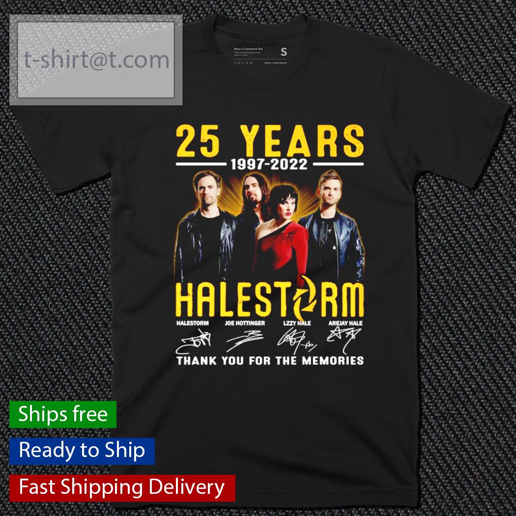 25 years 1997-2022 Halestorm signature shirt