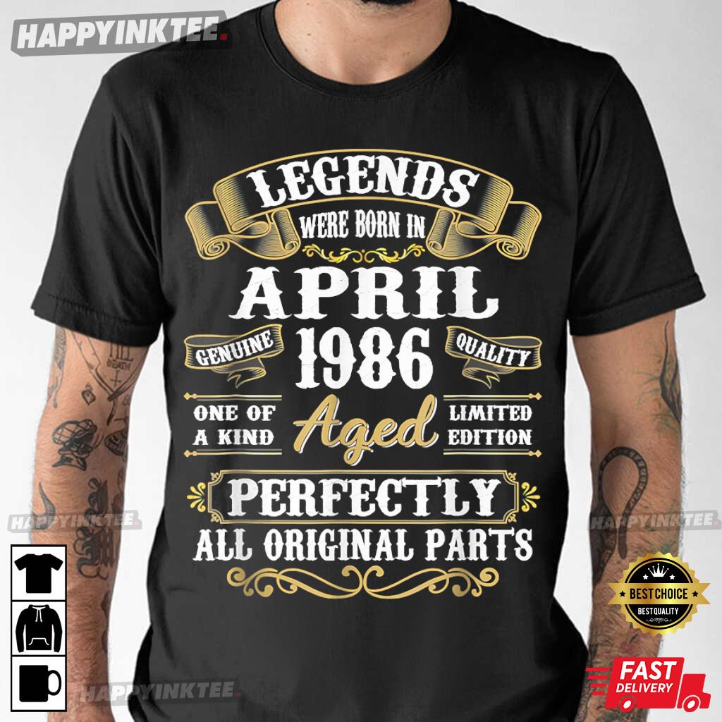 35 Years Old 35th Birthday Decoration April 1986 T-Shirt