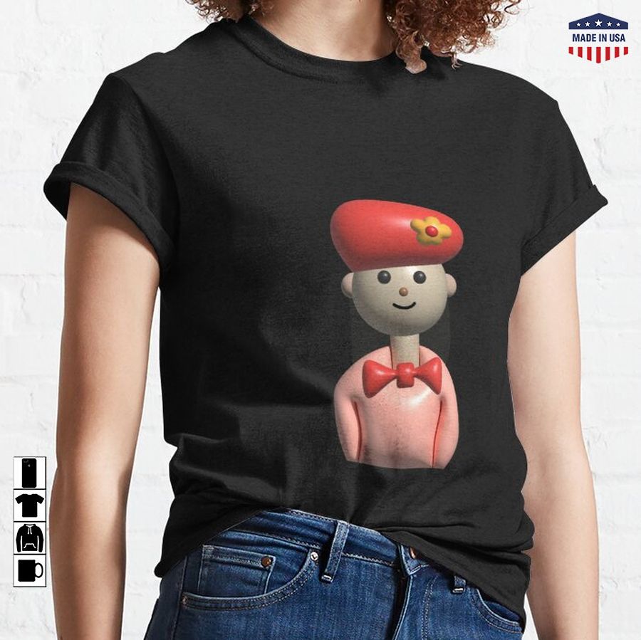 3D Character Girl With Red Hat Classic T-Shirt