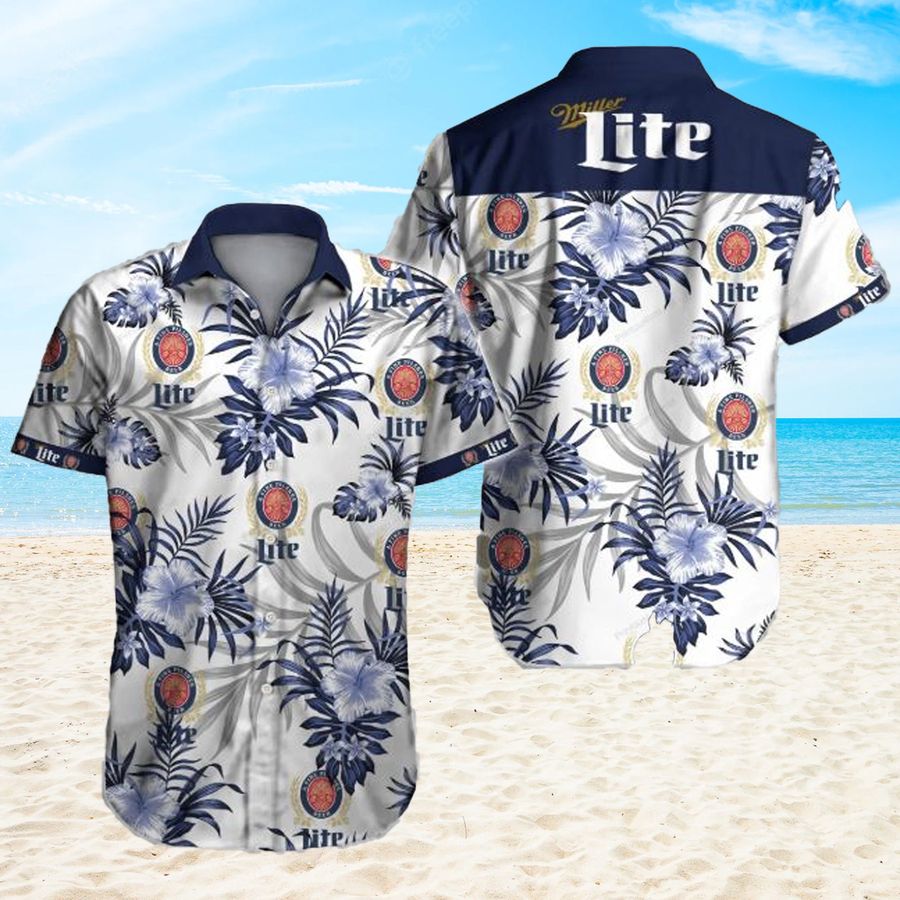 3D Miller Lite Unisex Hawaiian Shirt Short-Sleeve Beer