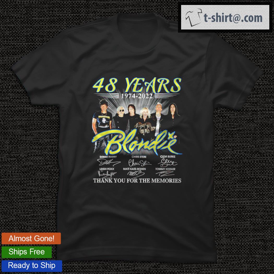 48 years 1974-2022 Blondie signatures shirt