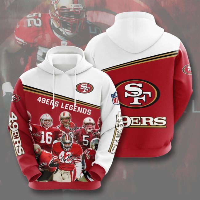 49Ers Football 3D Hoodie Hooded Pocket Sweater Pullover Gift Idea