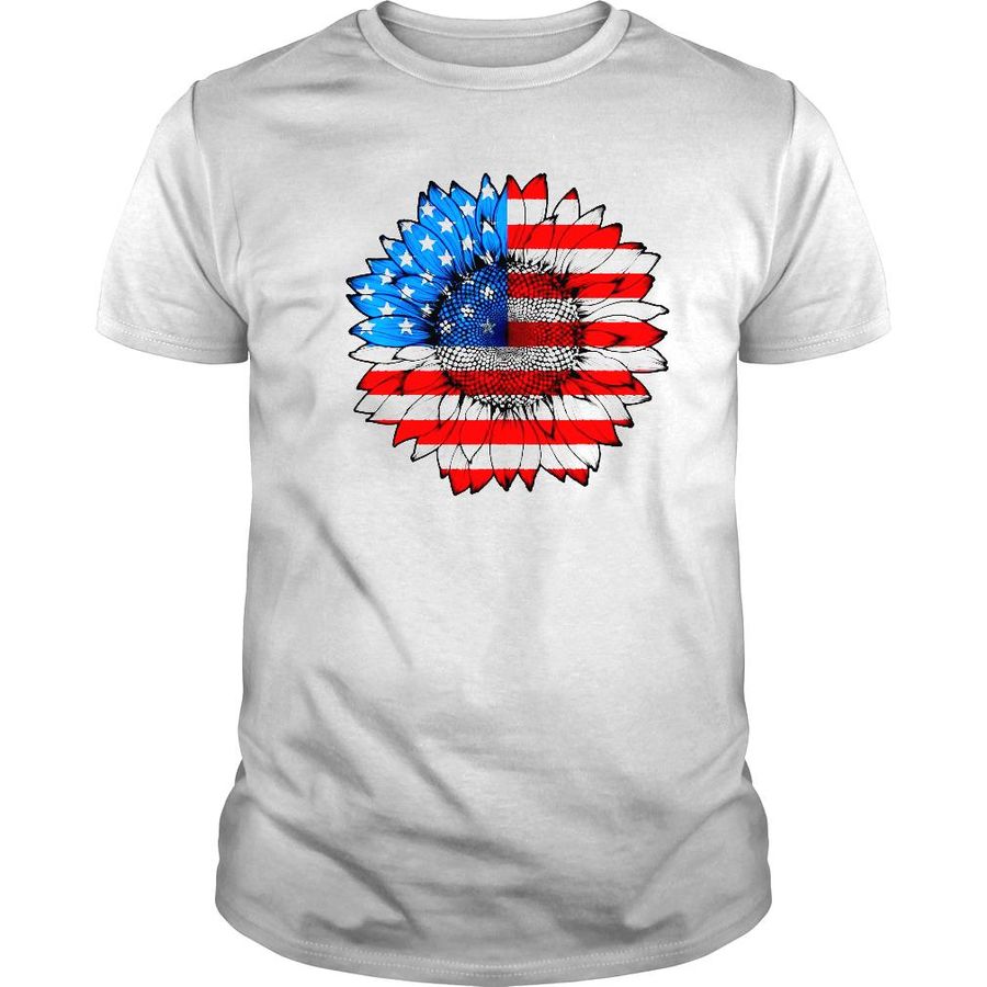 4th Of July American Flag Sunflower Patriotic 2022 Shirt