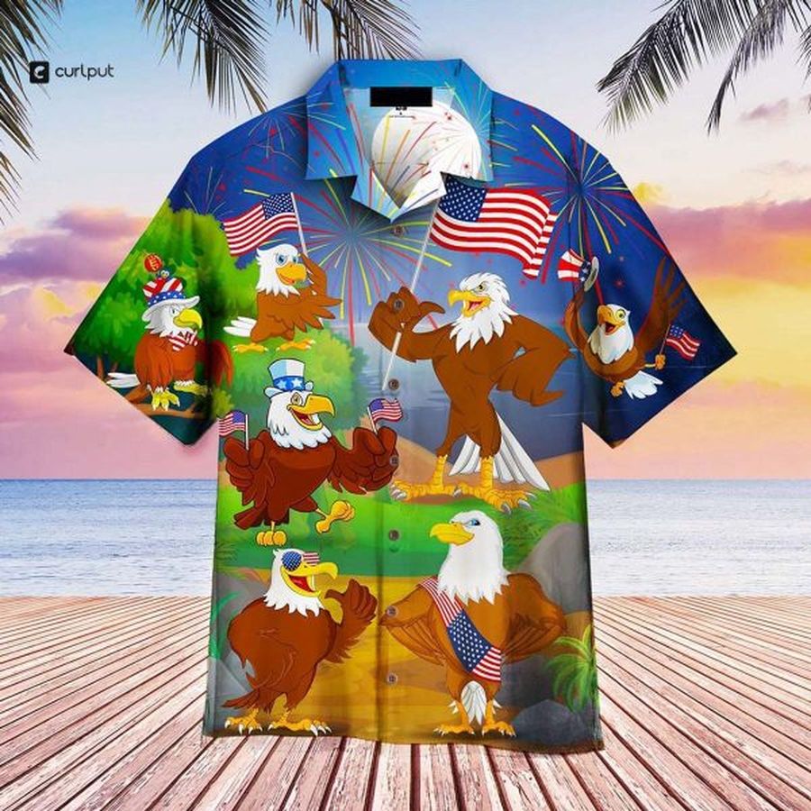 4th Of July Eagles Hawaiian Shirt