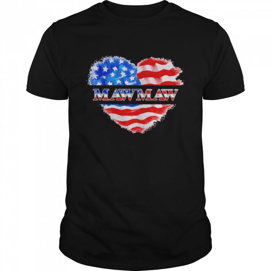 4th Of July Mawmaw Heart Independence Shirt