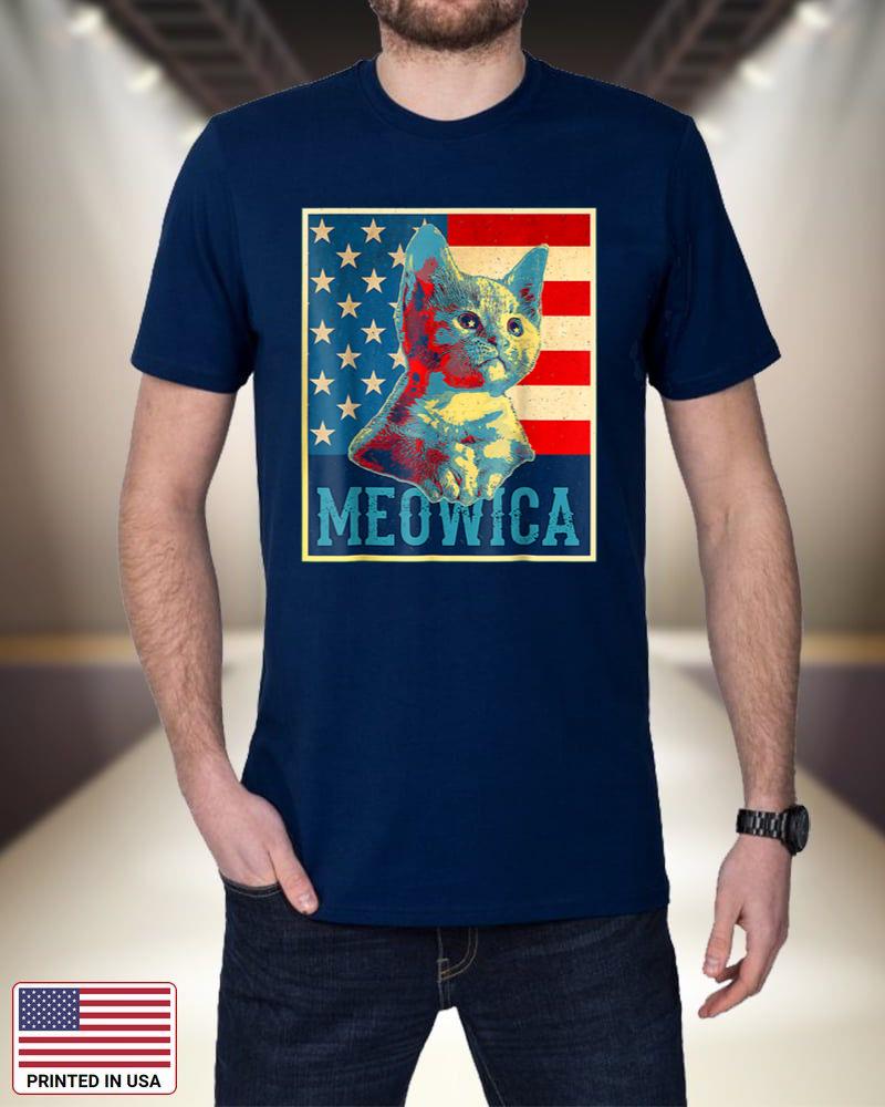 4th of July Meowica Kitty Cat American Flag Patriotic Cat g5Vdz