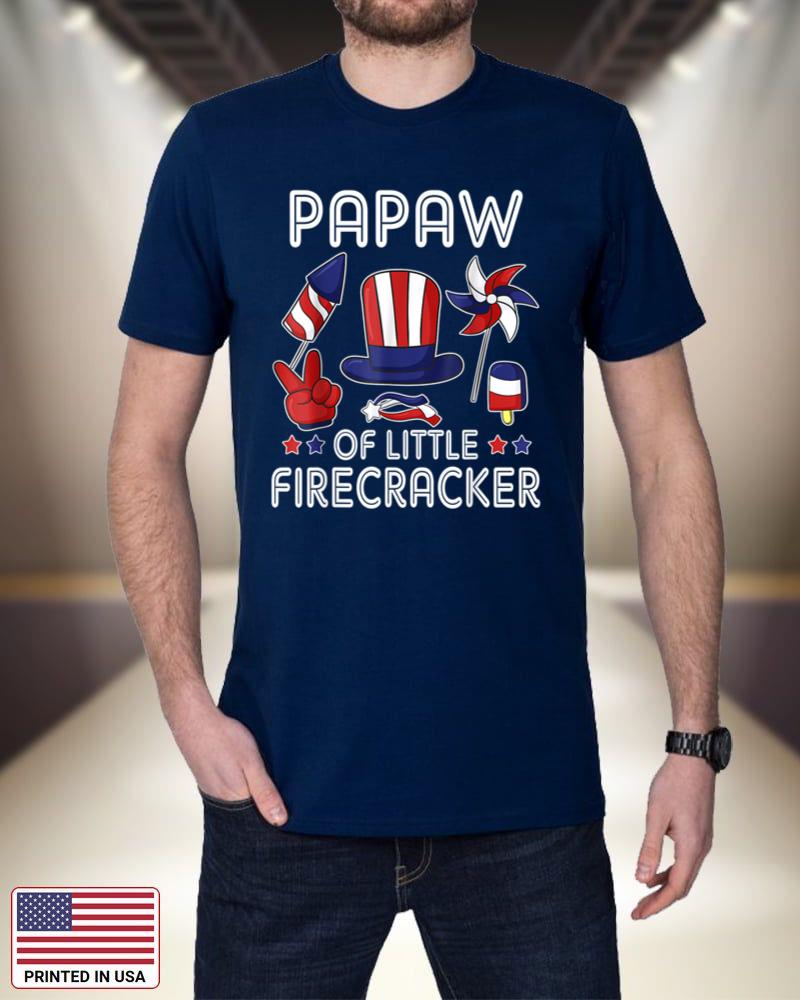 4th of july shirts for Papaw of the little firecracker WNVEU