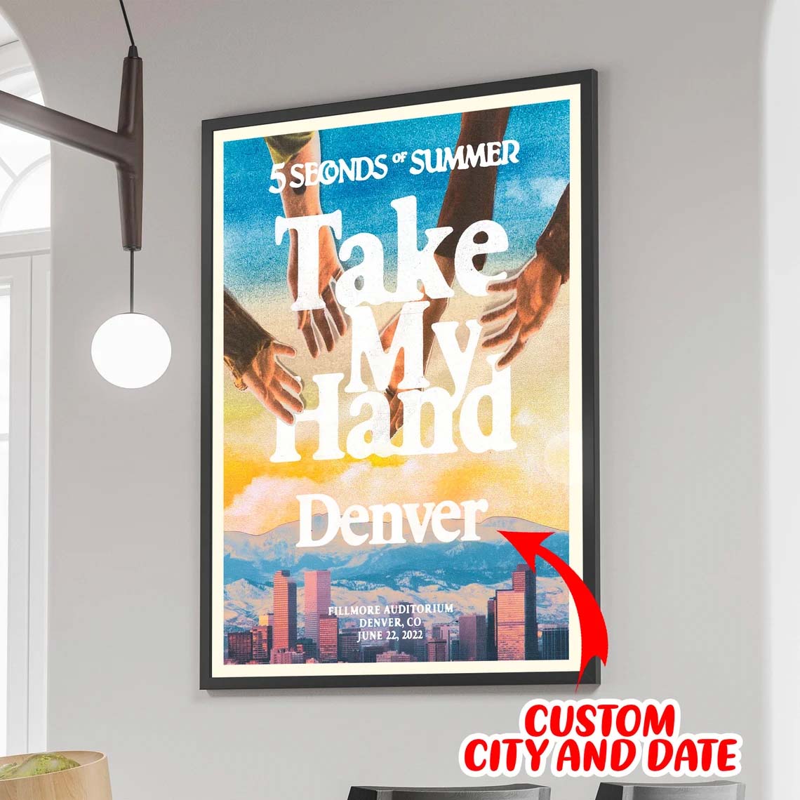 5 Seconds Of Summer Take My Hand Denver Canvas Poster