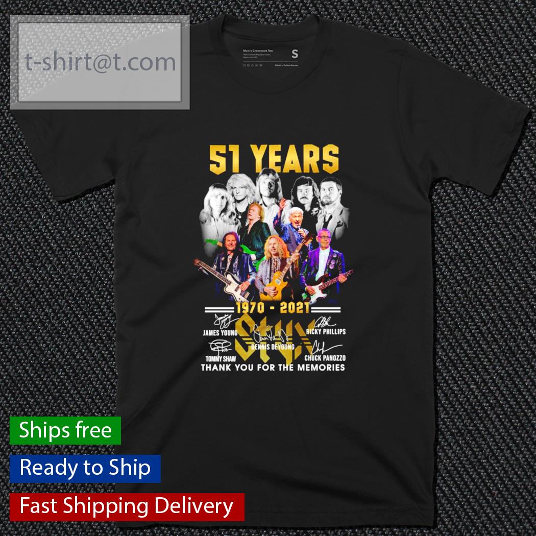 51 years 1970-2021 Styx signatures shirt